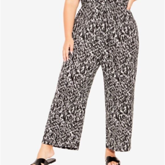 Avenue Black & White V-Neck Jumpsuit Plus Size 4X – NWT Effortless Chic - Picture 4 of 12